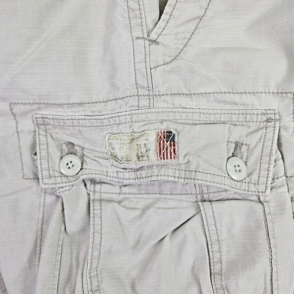 Polo Jeans Company Cargo Shorts Mens 32 Ralph Lauren Tan 90s Military Style Y2K